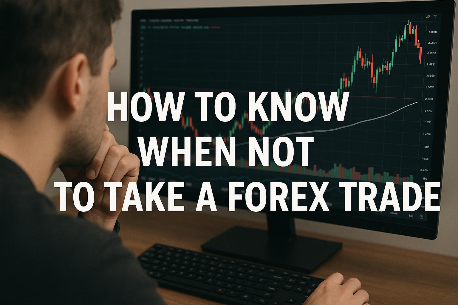 How to know when not to take a forex trade